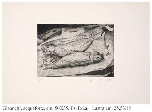 Gravure originale Giannetti 50 x 35 cm tableau art mural et estampe italienne