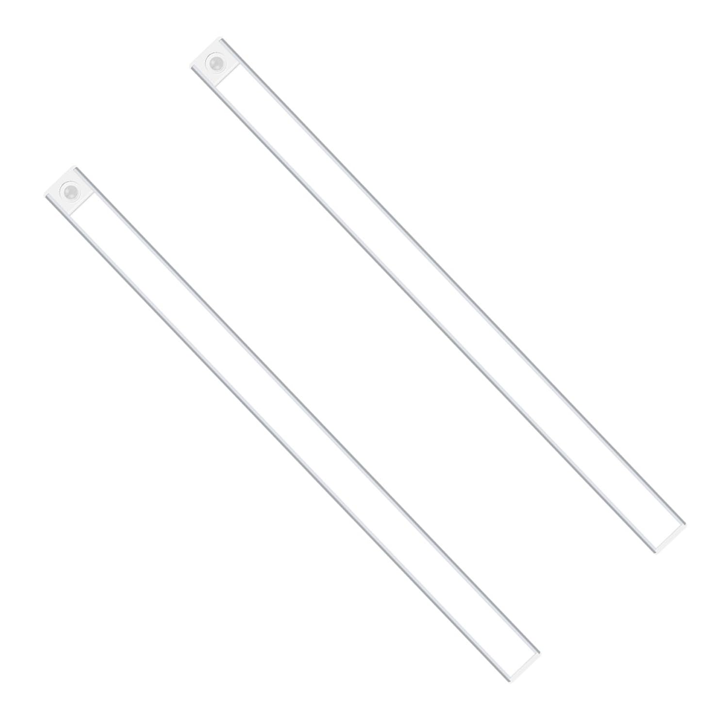 KYF - Lot de 2 Barres LED Ultra Slim à Détection de Mouvement 190 Lumen 60 cm, Éclairage Intérieur