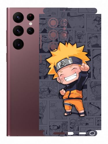 Image of AtOdds - Compatible for Samsung Galaxy S22 Ultra Mobile Back Skin Rear Screen Guard Protector Film Wrap (Coverage - Back+Camera+Sides) (Anime-1)