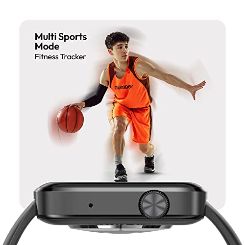 Image of DialFit Pro Max Bluetooth Calling Smart Watch,Largest 1.91 inch Bezel-less Edge-to-Edge Display,600 Nits Brightness, Sleek Metallic Body, Wireless Charging, Health Suite (Gun Black Strap, Big Size)