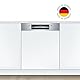 Bosch SMI6ZCS00E Serie 6 Smarter Geschirrspüler integriert, 60 cm breit, Besteckschublade, Made in Germany, Silence Programm besonders leise, Rackmatic höhenverstellbarer Oberkorb, Einbau