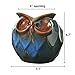 GeLive Blue Owl Ceramic Succulent Planter with Drainage Hole Animal Plant Pot Tabletop Decoration Vase Window Box Indoor Outdoor Decor (Blue)