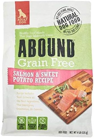 Abound Grain Free Natural Dry Dog Food Salmon & Sweet Potato Recipe, 4 lbs