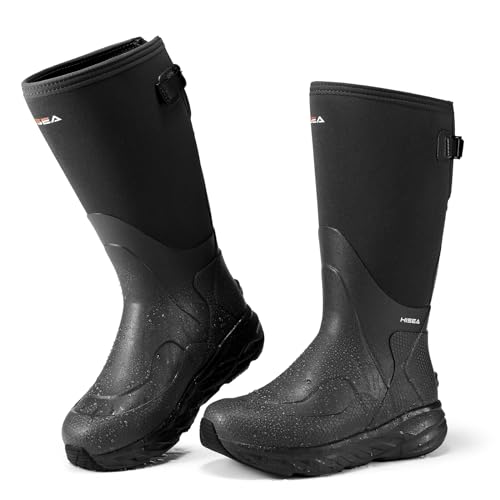 Hisea Super Lightweight Men'S Neoprene Rain Boots Waterproof Insulated Hunting Boots Outdoor With Adjustable Calf thumb #7