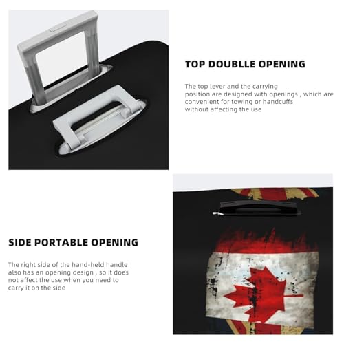 Travel Luggage Cover Canadian Britain Flag Fashion Washable Baggage Suitcase Protector Fit For Luggage X-Large4