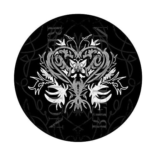 Trashy Y2K Aesthetic McBling 2000s Fairy Grunge Trashcore PopSockets Swappable PopGrip, Black - Image 3