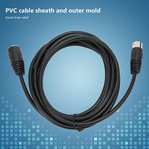 5-Pinowy Przedłużacz MIDI DIN Męski na Żeński, Kabel Adaptera do Klawiatur MIDI i Komputerów