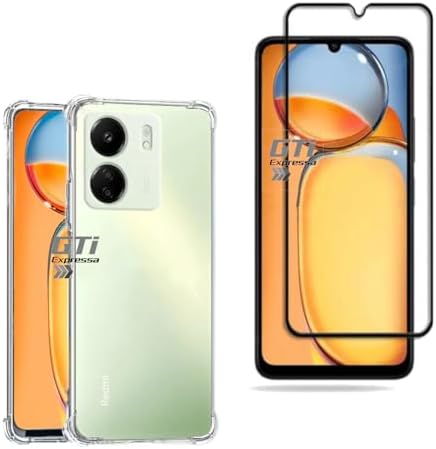 Kit Capa e Película De Vidro 3D 9D Compatível Com Xiaomi Redmi 13C