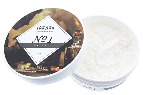 West Coast Shaving #1 Gatsby Shaving Soap in White Container Perfect for Lathering
