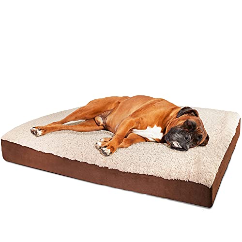 Paws & Pals Orthopedic Pet Bed Foam-Mattress for Dogs & Cats â€“ Soft Quilted Cushion Mat - Rectangular Fits Crate, Carrier & Kennel - Various Sizes
