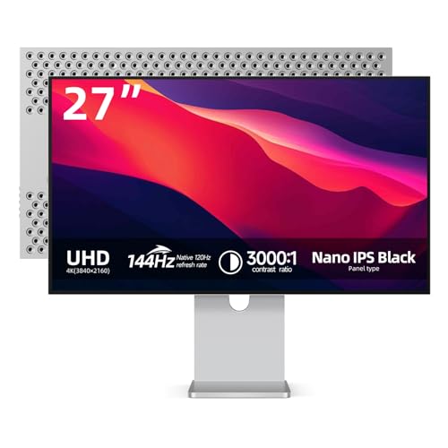 Image of PD2706Ultra 27 Inch 4K Computer Monitor, UHD 4K Professional Gaming Monitor, 144Hz IPS 1ms, 99% DCI-P3 Color Gamut, 3000:1, Height Adjustable Stand, DP HDMI USB-C 65W for PC （8 Interfaces）