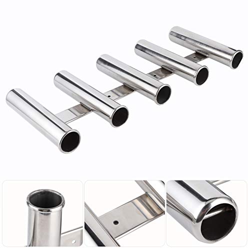 Qiilu Porte-Canne INOX 360° Pour Bateau – Acier Inoxydable, Rotation, Anticorrosion – Pêche En Mer Et En Eau Douce