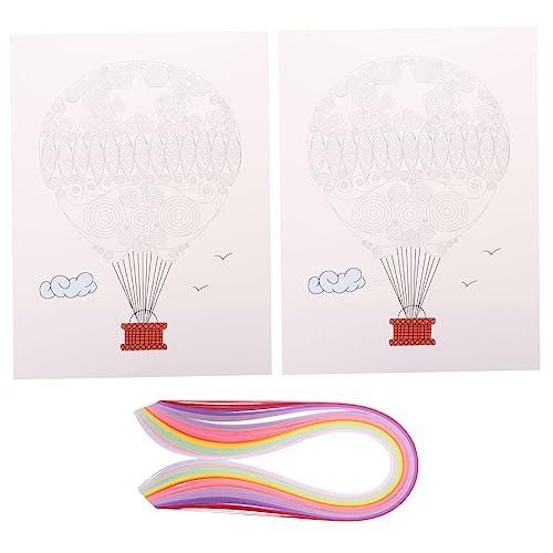 Beatifufu DIY Handicraft Set Hot Air Balloon Paper Quilling Kit Paper Filigree Kits for Hand Craft Making