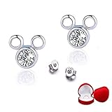 C-Girls真珠屋 AAAAA級 キュービックジルコニア CZ ダイヤモンド ディズニー Mickey ピアス ミッキー 七五三結婚式ウエディング シルバー ホワイトディー 全品ラッピング