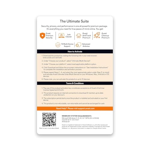 Avast Ultimate Suite Multi-Device (Total Security Suite, Cleaner & AntiTracker) (PC, Mac, Android & iOS) (10 Devices | 1 Year) (Email Delivery in 2... - Image 2