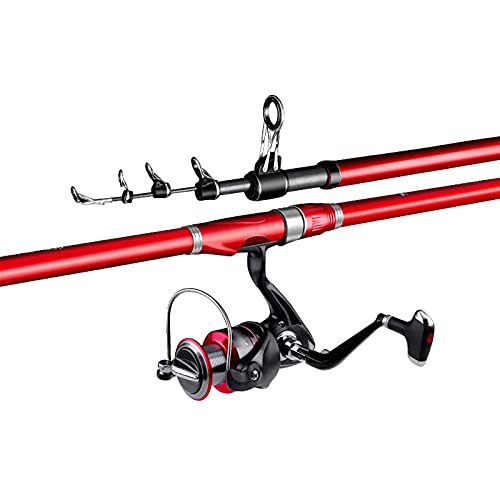 jinrun Angelrute Angelrute und Rollenkombos Set Sea Rod Wurfstange Angelrute Meer Angelrute Super Harte Langschuß Rute…