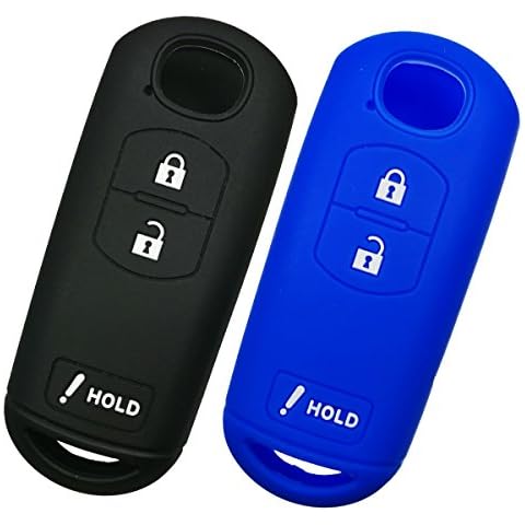WAZSKE13D01 Alegender 3Btn Smart Key Fob Remote Covers Case Holder Jacket for 2016 2017 2018 2019 Mazda 3 CX3 CX5 CX7 CX9 SPEED3 Cover