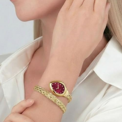 Image of Gold Jewellery Style Watch for Women | Fashion Bangle Analog Wrist Watch