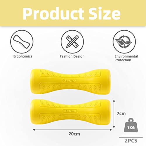 ZERRO Kurzhantel 2er Set mit Hantelständer 1 kg, 1,5 kg, 2 kg Fitness Hanteln für Frauen Damen zu Hause, Farbe:Hantelset 2 x 1KG