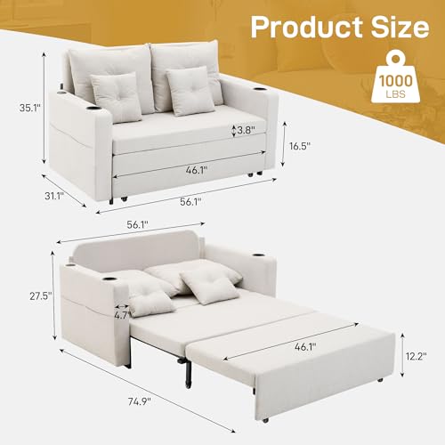 Busaurus 3 In 1 Loveseat Sleeper Sofa Couch Bed thumb #1