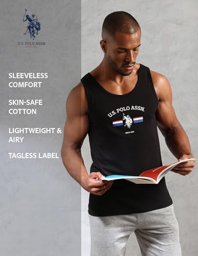Image of U.S. Polo ASSN. Mens OEV02 Brand Print Comfort Fit Vest - Pack of 1