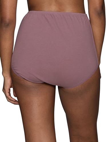 Image of Vanity Fair Women's Perfectly Yours Ravissant Nylon Brief Panties #15712 (Discontinued Colors) - Cotton - Seaside Mist /Premium Plum /Coconut White, 6