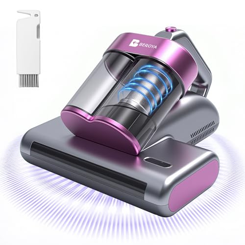 Mattress Vacuum Cleaner UVC 253.7nm Light with 16Kpa Strong Suction, 145°F Heat, Ultrasonic, HEPA Filter, Versatile Bed, Pillow and Couch Vacuum Cleaner (Corded, 500W)