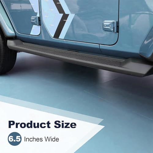 Estribos para Jeep Wrangler JL 2018-2026, 4 puertas, negros miniatura 7