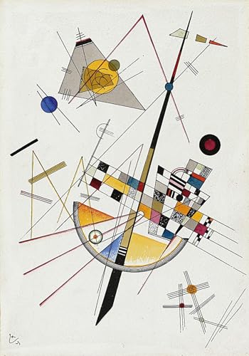 Tableau Kandinsky Tension délicate affiche de peinture abstraite géométrique 60x90cm