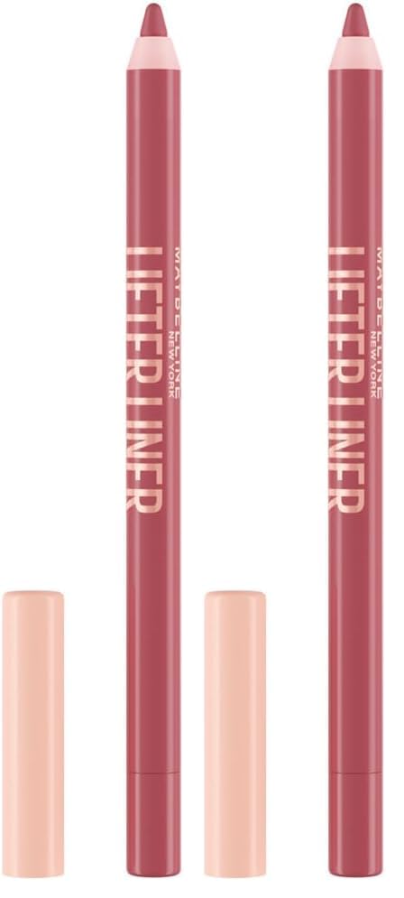 Image of Maybelline Lifter Liner Lip Liner Pencil with Hyaluronic Acid, Fine Line (Pack of 2)