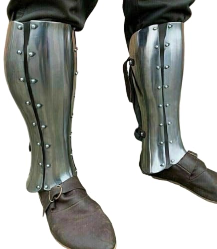 Medieval LARP Armor Pair Legs Greaves Knight Steel Legs Armor Fantasy Costume