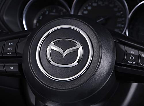 マツダ車用 ステアリング センターリング アテンザ アクセラ デミオ CX-3 CX-5 CX-8 ABS樹脂 シルバー