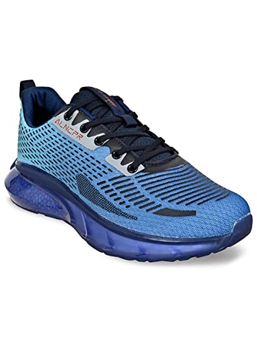 Image of Allen Cooper Training,Atheletic,Gym,Sports Comfortable Extra Max Air Capsule Air Cushion with Memory Foam Insole,Anti Skid Tech Grip Walking Shoes for Men(303 Grey /Navy-Sizes 6,7,8,9,10)