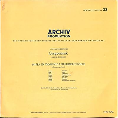 I. Forschungsbereich; Gregorianik; Serie B: Die Messe; Missa in Dominica Resurrectionis, Liturgia Paschalis I & II - Vinyl Box