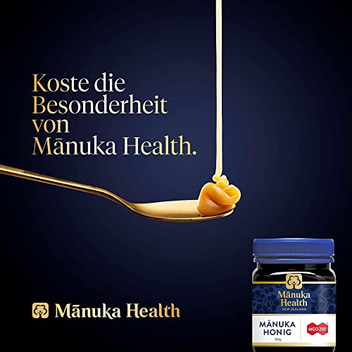 Manuka Health - Manuka Honig MGO 250+ (250 g) - 100% Pur aus Neuseeland mit zertifiziertem Methylglyoxal Gehalt (1er Pack)