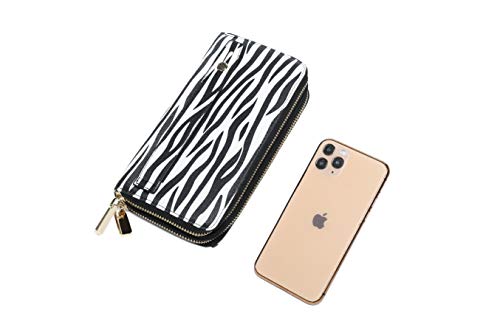 Image of Daisy Rose Dual Zipper Phone Clutch and Wallet for Women - RFID Blocking, PU Vegan Leather Multi-Card Organizer