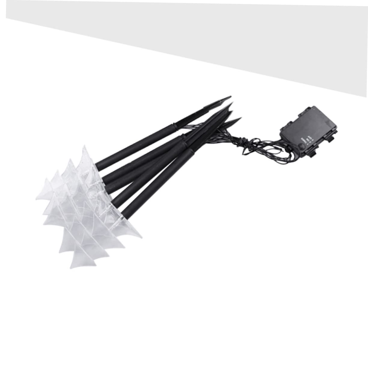 Happyyami Snowflake Christmas Tree Lights 5-Pack Outdoor Lawn Garden Decor Winter Outdoor Decor Landscape Lights Ground Plug