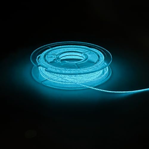 Hilo luminoso para bordado y costura, 7.6 yardas azul miniatura 1