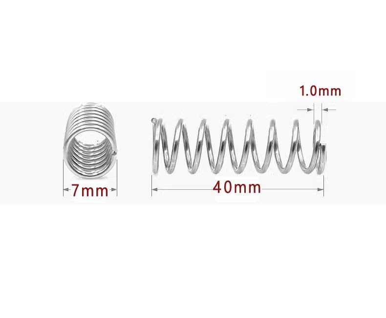 10x Druckfedern – Länge 40 Mm, Außen-Ø 20 Mm, Draht-Ø 1,0 Mm, Elastisch, Verschleißfest, Für Heimwerker & Mechanik