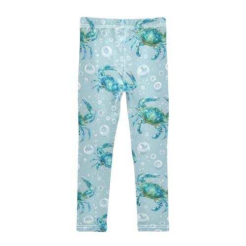 Girls' Athletic Leggings Ankle Length Yoga Dance Pants Kids Teen 4T Crab2