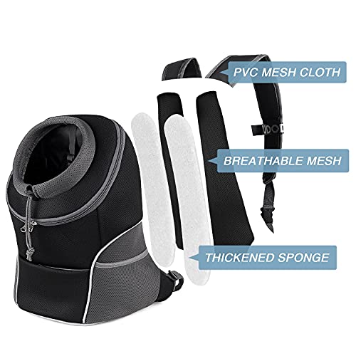 YUDODO Pet Dog Backpack Carrier Small Dog Front Carrier Pack Reflective Head Out Motorcycle Puppy Carrying Bag Backpack… - Image 6