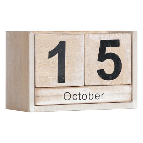 Wooden Block Desk Calendar