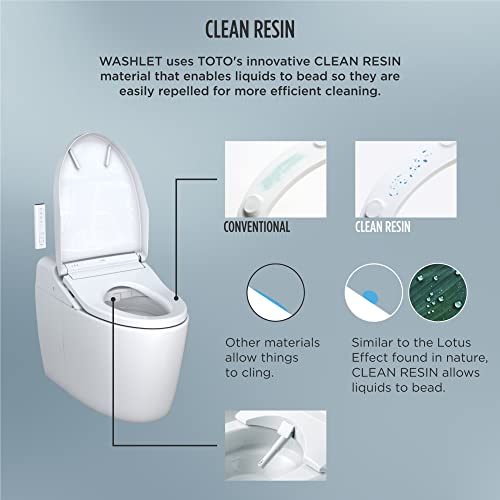 Toto MS922CUMFG#01 Totms922Cumfg01 Washlet G450 0.8/1 Gpf Dual Flush One Piece Elongated Chair Height Toilet - Bidet Seat Included Cotton thumb #10
