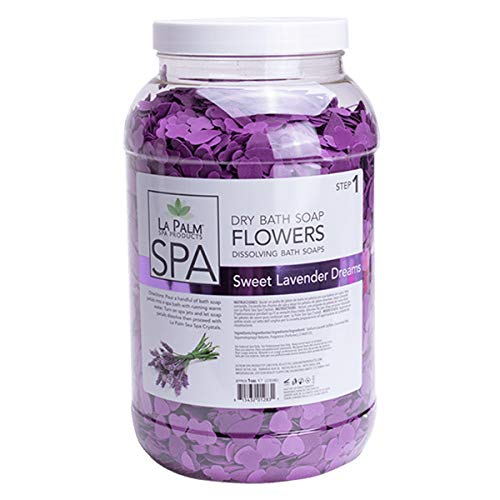 Lapalm | Dry Bath Soap Flowers | Sweet Lavender Dreams | 1 Gallon