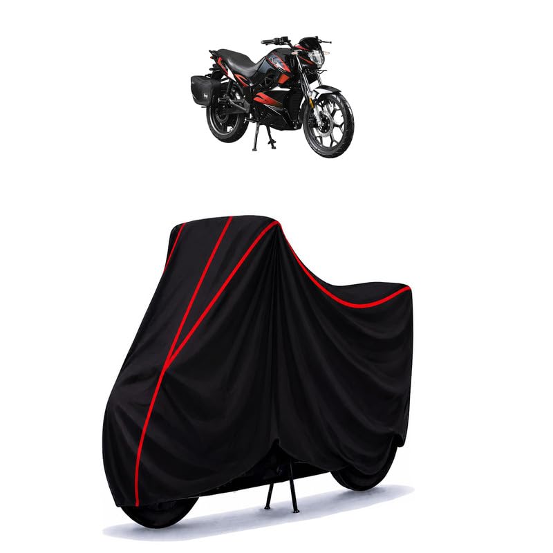 Image of Hop Water Resistant Bike Cover for All Motorcycles & Scooters | Heavy Duty Premium Taffeta Fabric | UV Protection, Dustproof, Scratchproof | All Weather Two Wheeler Body Cover with Elastic Bottom