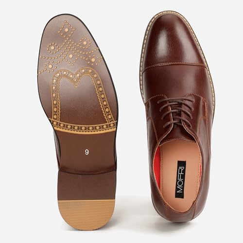 Image of Men Dress Shoes Formal Lace Up Latex Insole Oxford Business Wedding Leather Derby Shoe