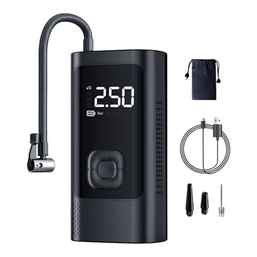 Neumáticos de aire portátil de 3-150 PSI inflador inalámbrico bicicleta moto bola LED