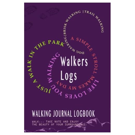WALKERS LOGS A WALKING LOGBOOK | WALKING JOURNAL | WALKING and HIKING RECORDING TRACKER FOR MEN AND WOMEN | GREAT WALKING GIFT: BRISK WALKING < ... < LONG DISTANCE WALKING | GREAT WALKING GIFT
