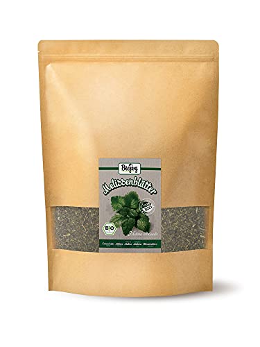 Biojoy Hojas de Melisa Ecológica (500 g), secadas y cortadas, Té de Melisa (Melissa officinalis)