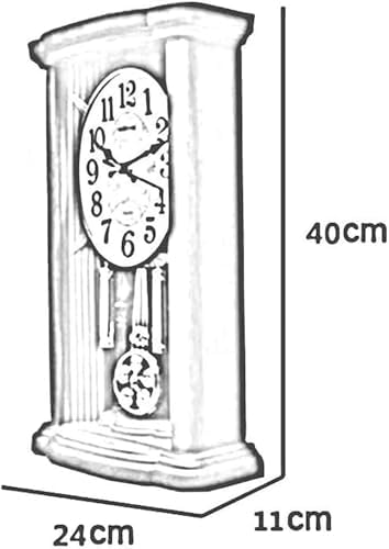 Mantel Clock | Battery-Operated Westminster Chime for Living Room, Office & Home Decor | Classic Fireplace Timepiece